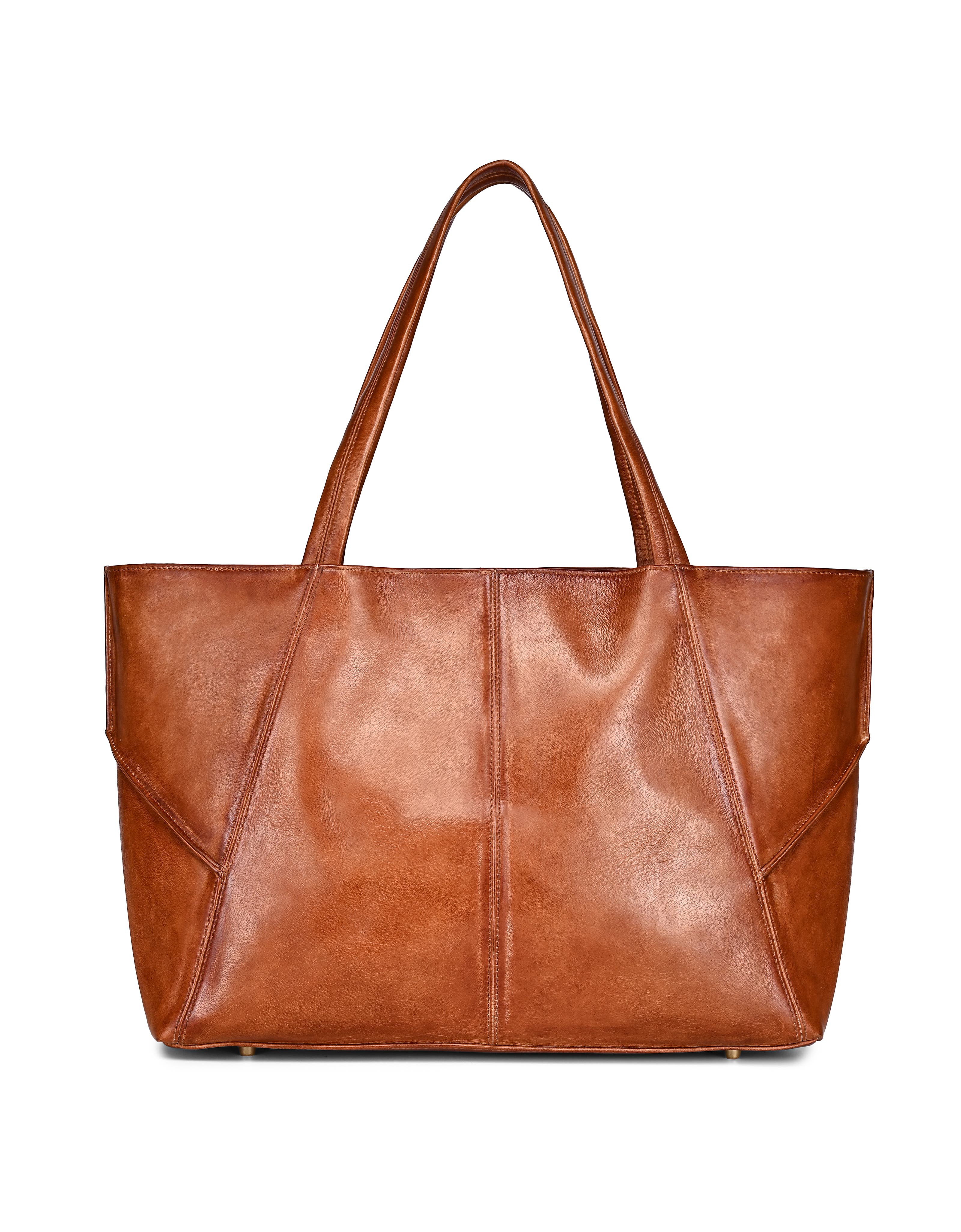 Wishbone Oversized Leather Carryall Tote, Alternate, color, Cognac