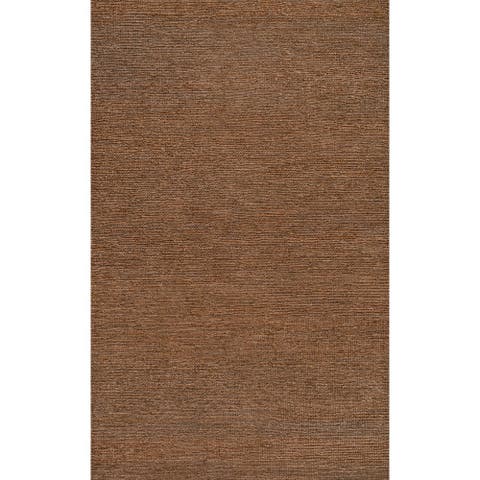 Griffin Rustic Farmhouse Woven Jute Solid Area Rug