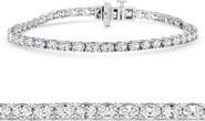 Bliss Diamond 4 1/2Ct Oval Cut Diamond Tennis Bracelet 7" 14k Gold Lab Grown