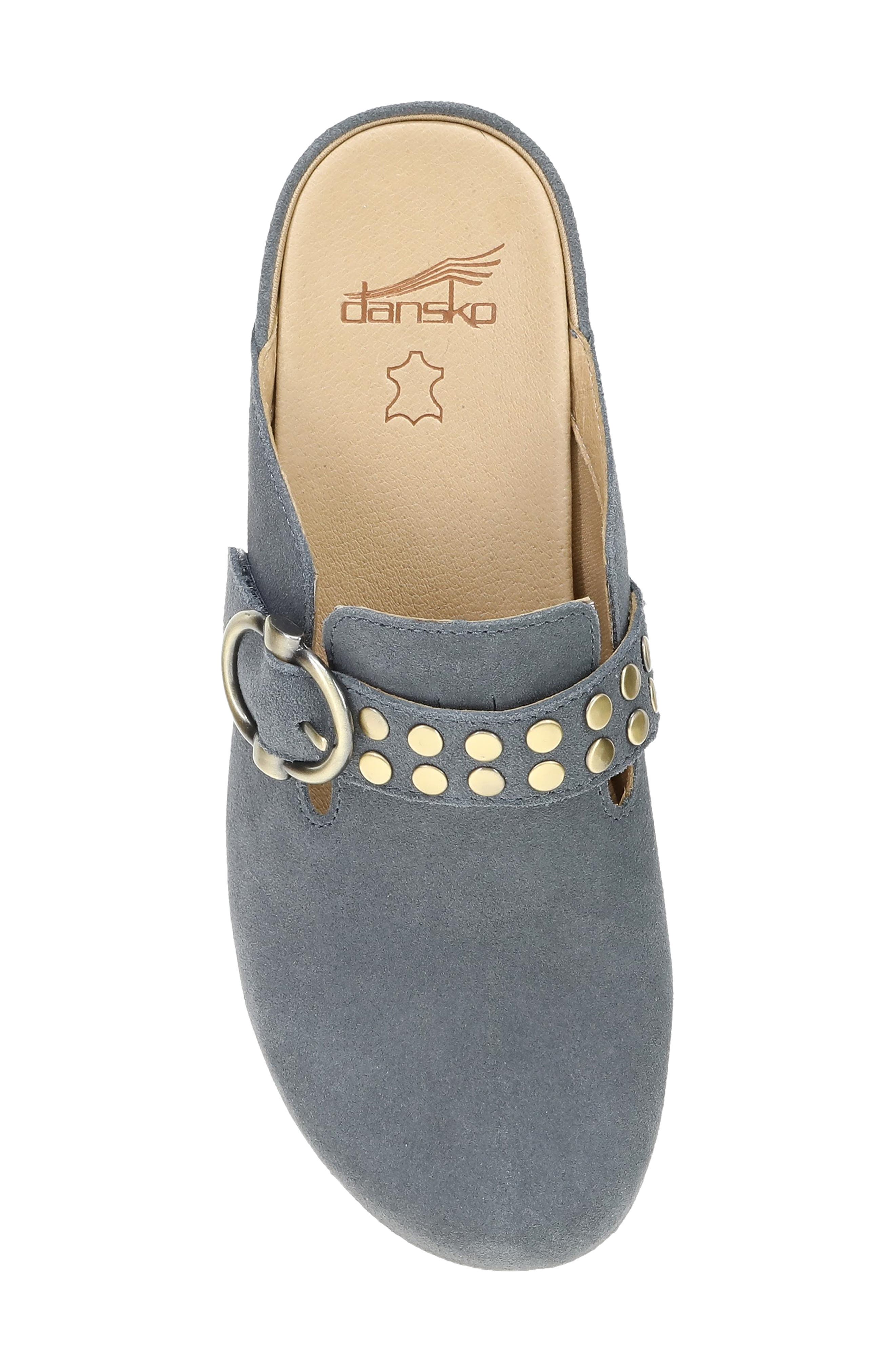 Branson Studded Platform Clog, Alternate, color, DUSTY BLUE SUEDE