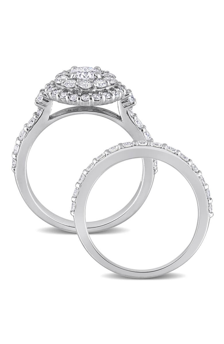 Julianna B. 1-3/4 CTW Lab-Grown Diamond Halo Bridal Ring Set, Alternate, color, White Gold