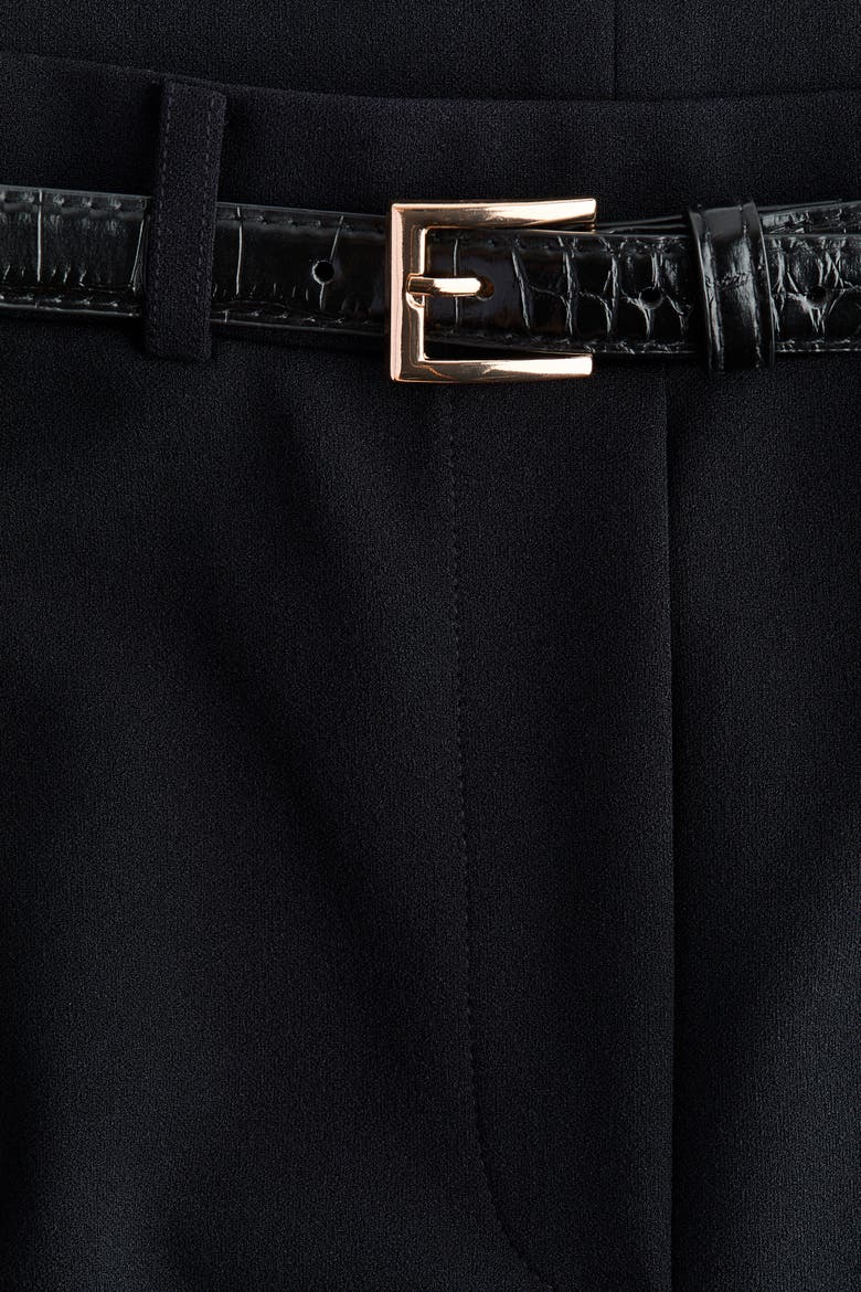 Straight-leg Pants With Belt, Alternate, color, Black