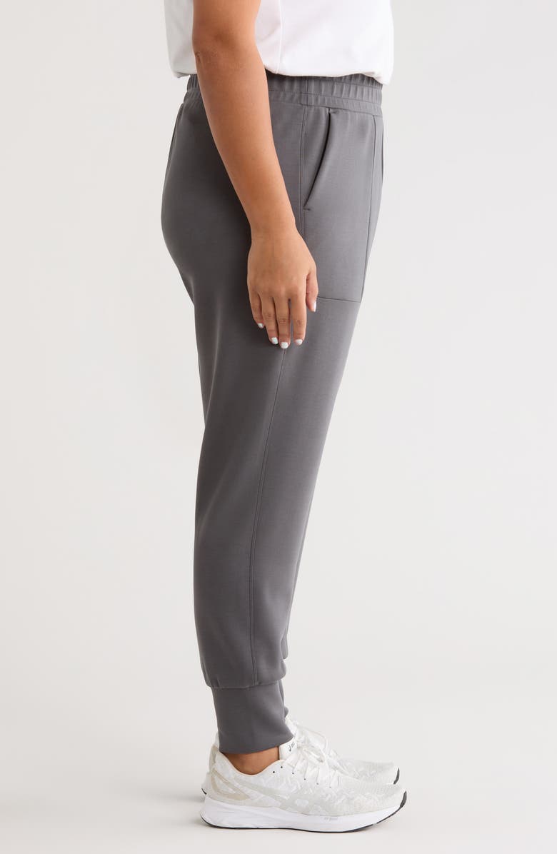 Zella Ultrasoft High Waist Knit Joggers, Alternate, color, Grey Forged