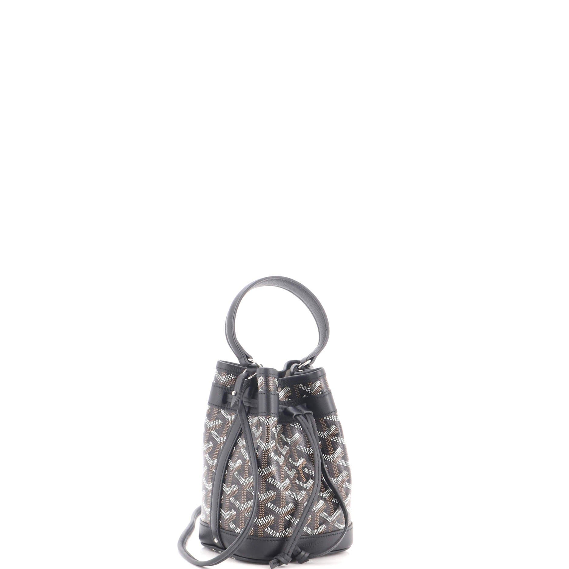 Petit Flot Bucket Bag Coated Canvas Mini, Alternate, color, Black