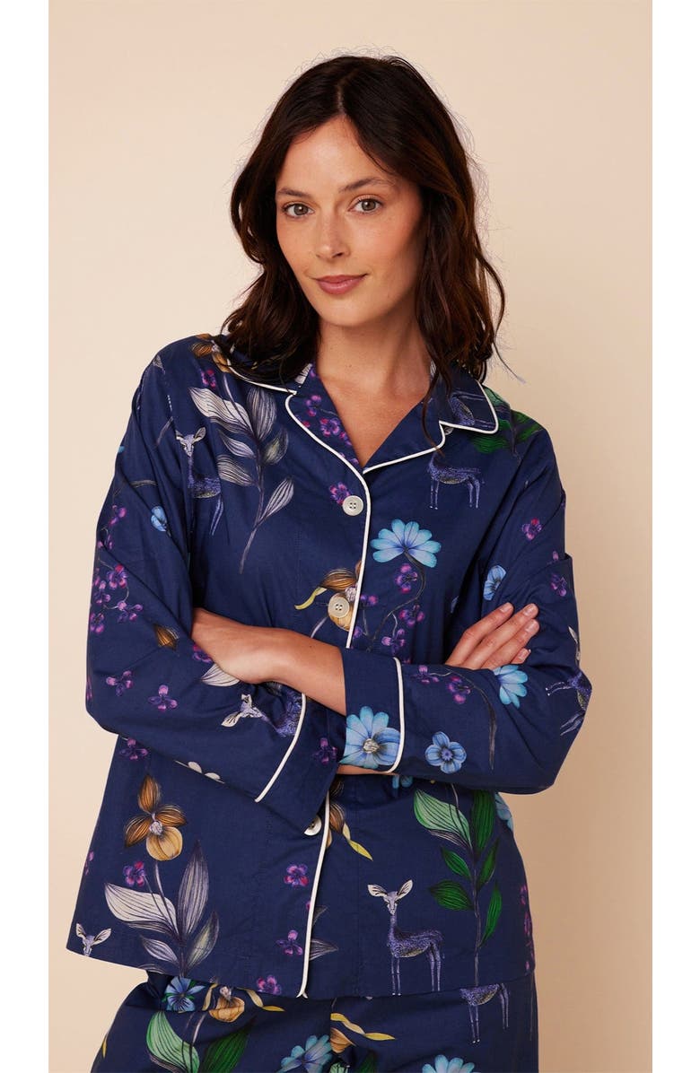 The Cat's Pajamas Luxe Pima Pajama Set Conversational, Alternate, color, Deerly