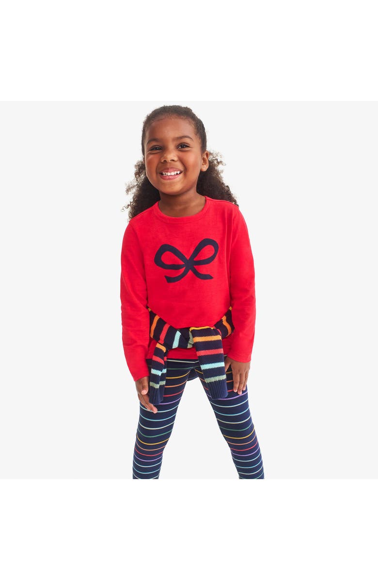 Primary Kids Long Sleeve Bow Tee, Alternate, color, Lollipop