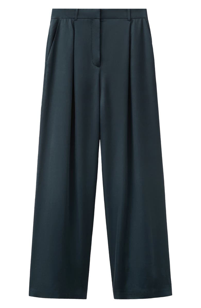 MANGO Straight Leg Satin Pants, Alternate, color, 