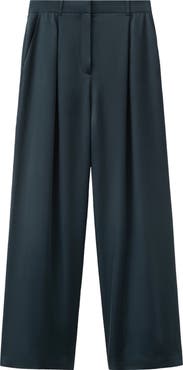 MANGO Straight Leg Satin Pants