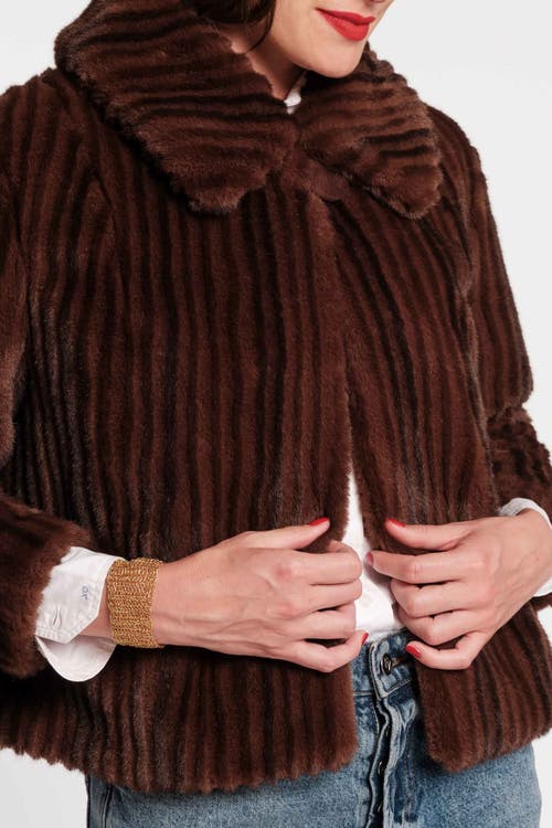 Frances Valentine Babe Jacket In Brown