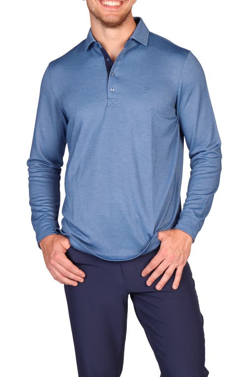 Tailorbyrd Long Sleeve Polo In Blue