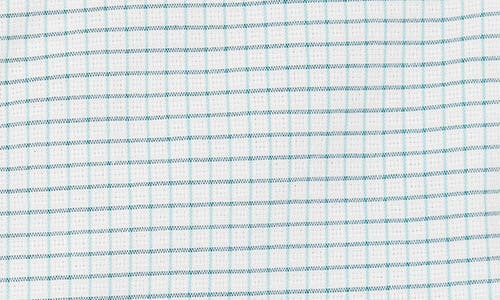 Lorenzo Uomo Trim Fit Grid Print Cotton Dress Shirt In Emerald Green