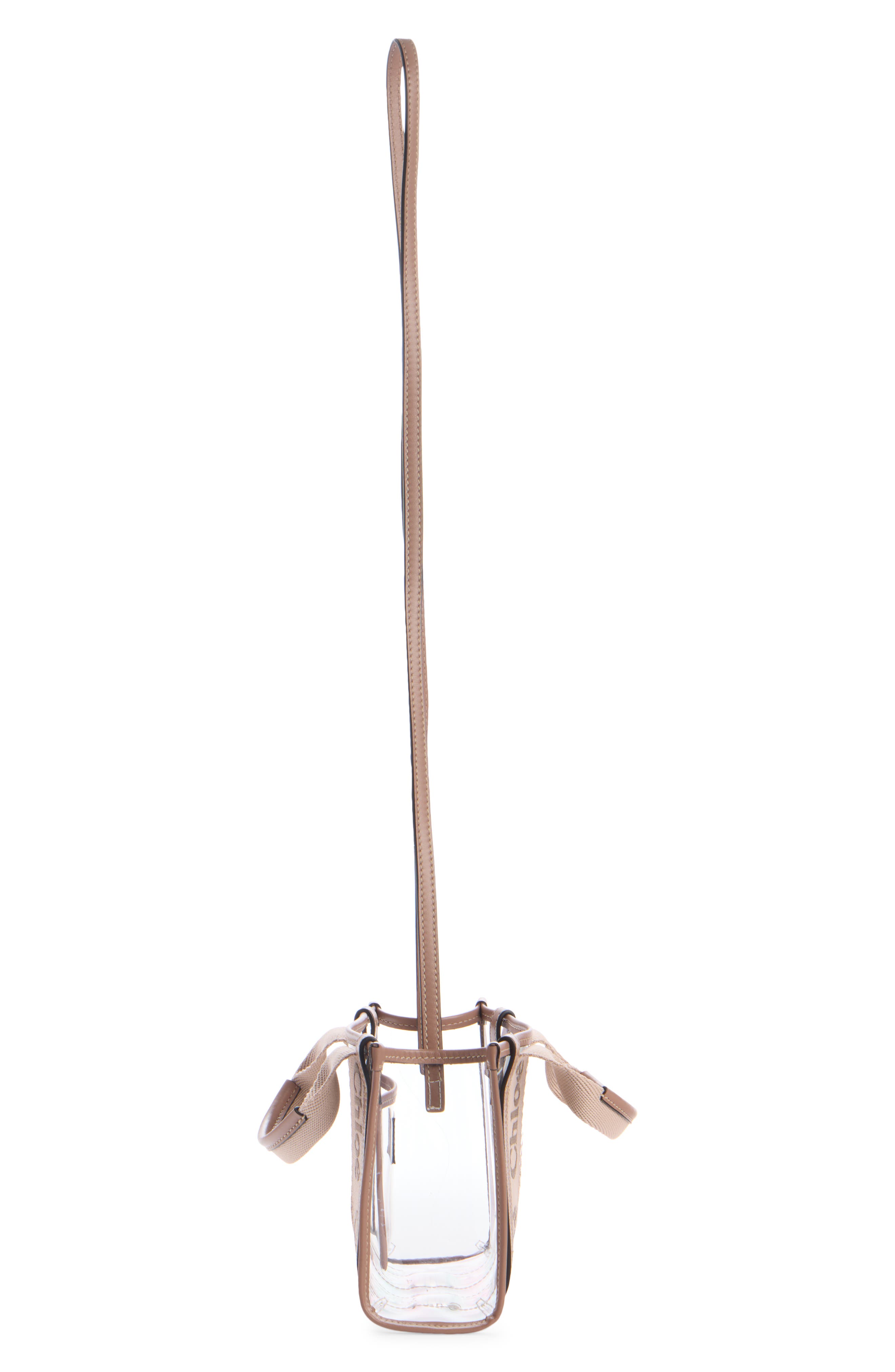 Chloé Mini Woody Jelly & Leather Tote Bag, Alternate, color, 