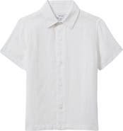 Reiss Kids' Holiday Sr. Short Sleeve Linen Button-Up Shirt