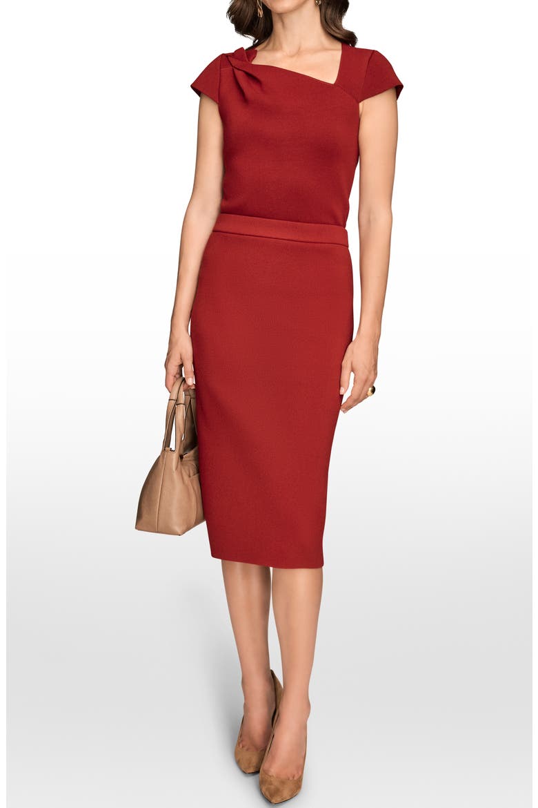 Stretch Knit Pencil Skirt, Alternate, color, METROPOLITAN RED