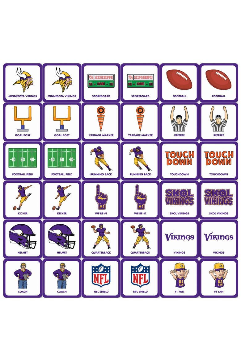 Minnesota Vikings Matching Game, Alternate, color, Multicolor