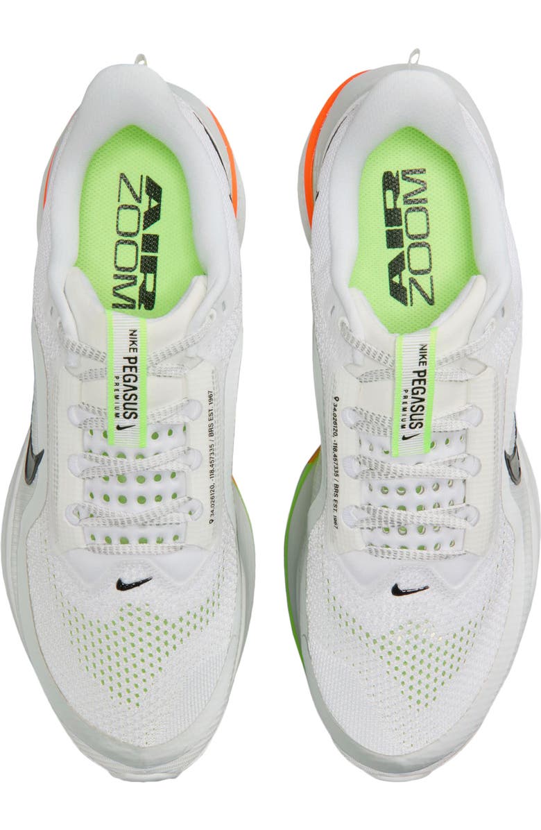Nike Air Zoom Pegasus Premium Running Shoe, Alternate, color, White/ Black