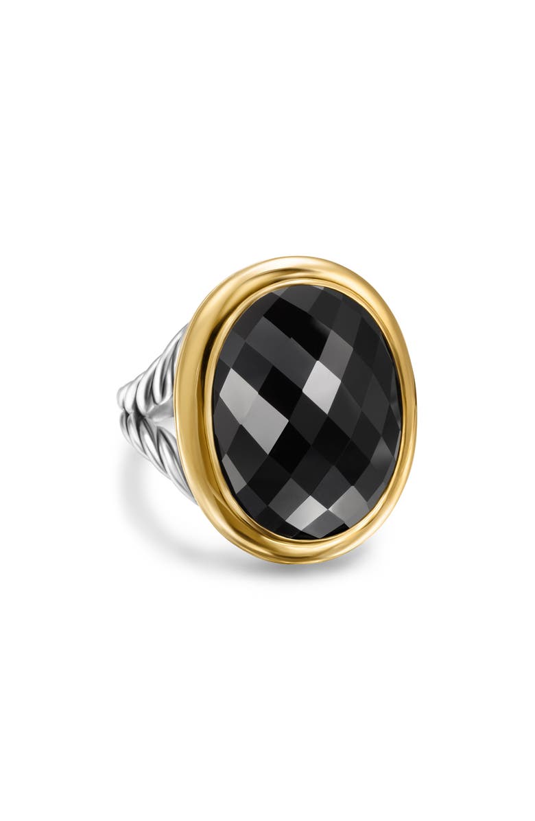 David Yurman Albion Oval Stone Ring, Main, color, Sterling Silver/ Black Onyx