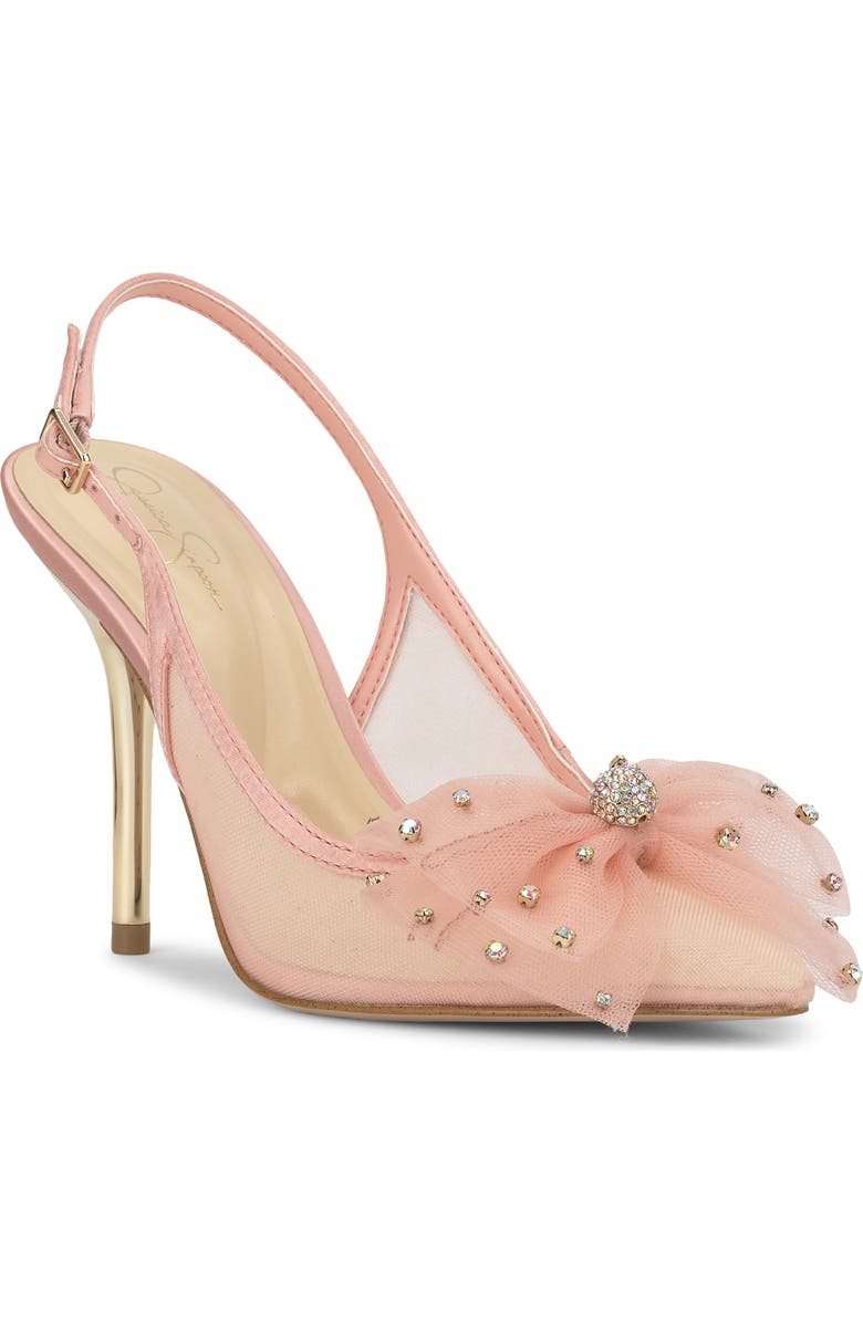 Jessica Simpson Lavilra Slingback Pointed Toe Pump, Main, color, Red 01