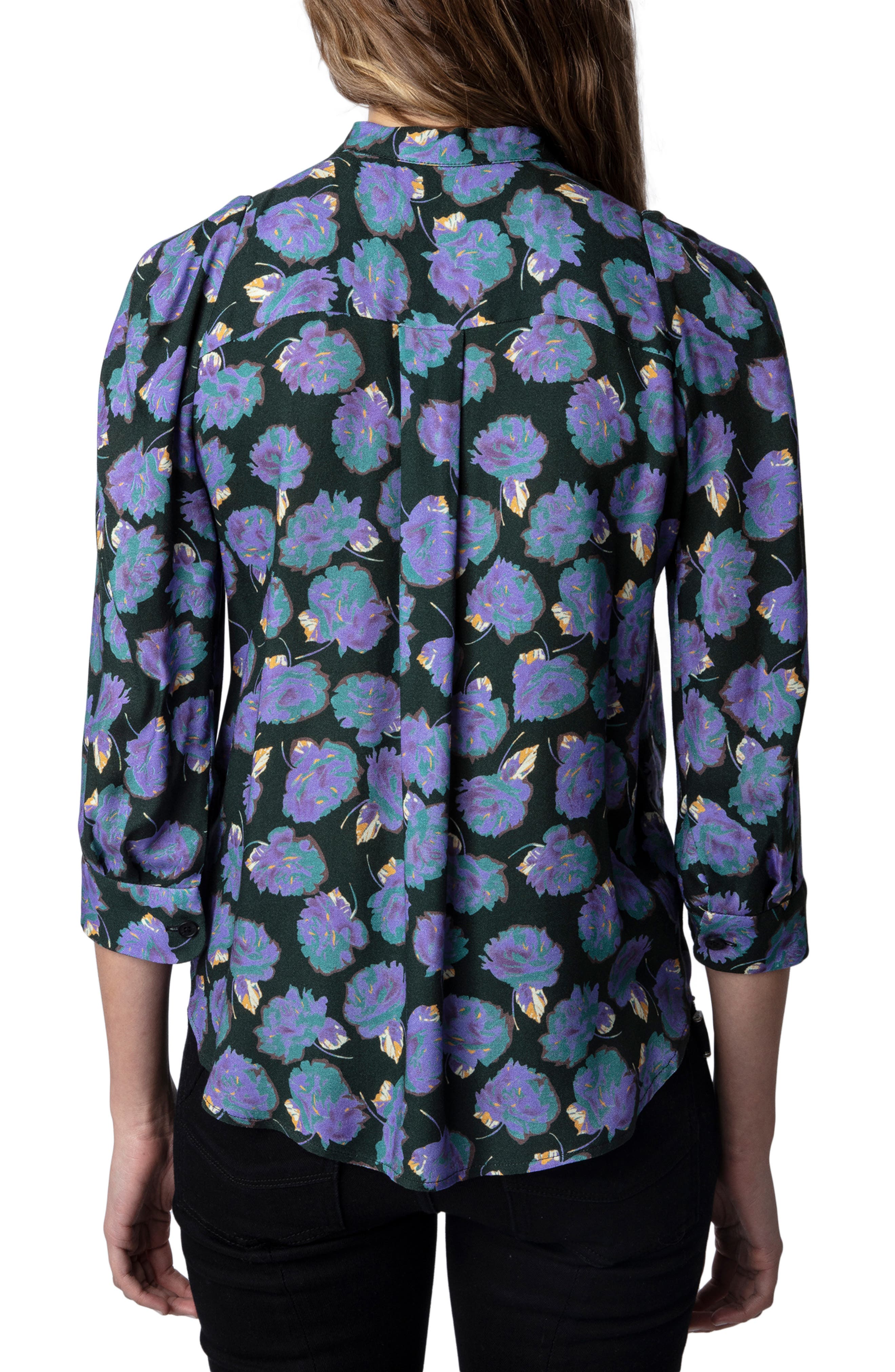 Touch Roses Tie Neck Top - image 2