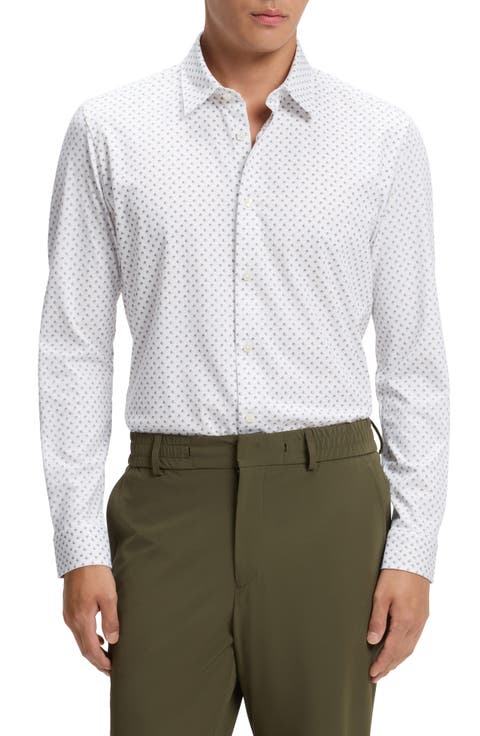 Roan Geometric Print Button Up Shirt