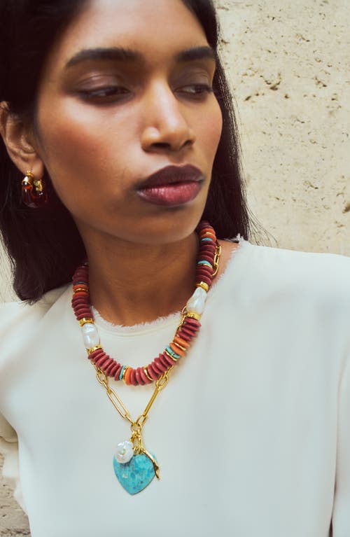 Lizzie Fortunato Umi Disc Bead Necklace In Brown