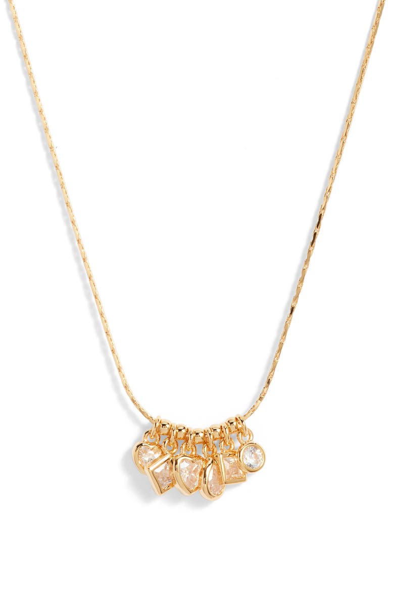 Nordstrom Collected Cubic Zirconia Charm Necklace, Main, color, 