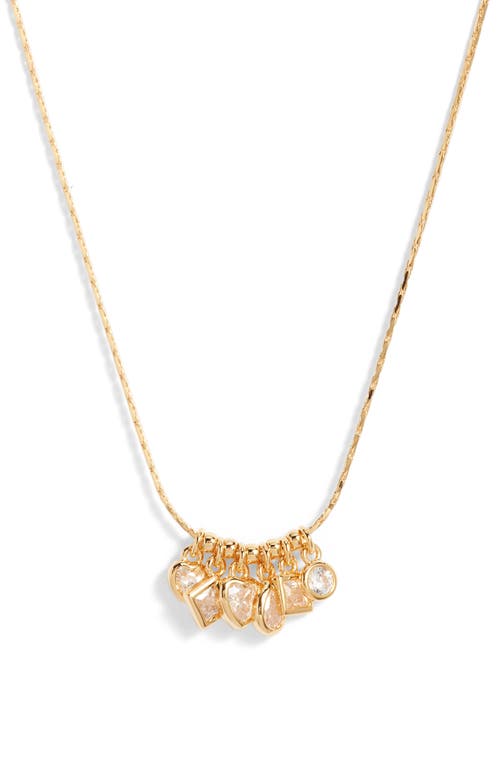 Shop Nordstrom Collected Cubic Zirconia Charm Necklace In Clear- Gold