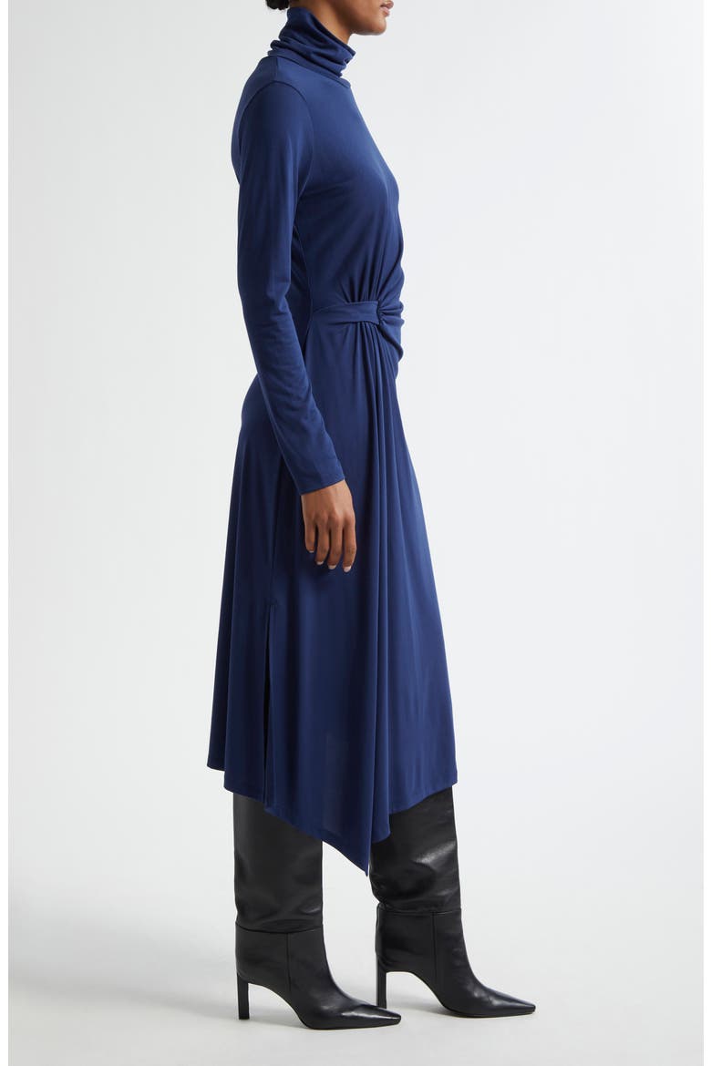 Casey Draped Jersey Midi Dress, Alternate, color, BLUE