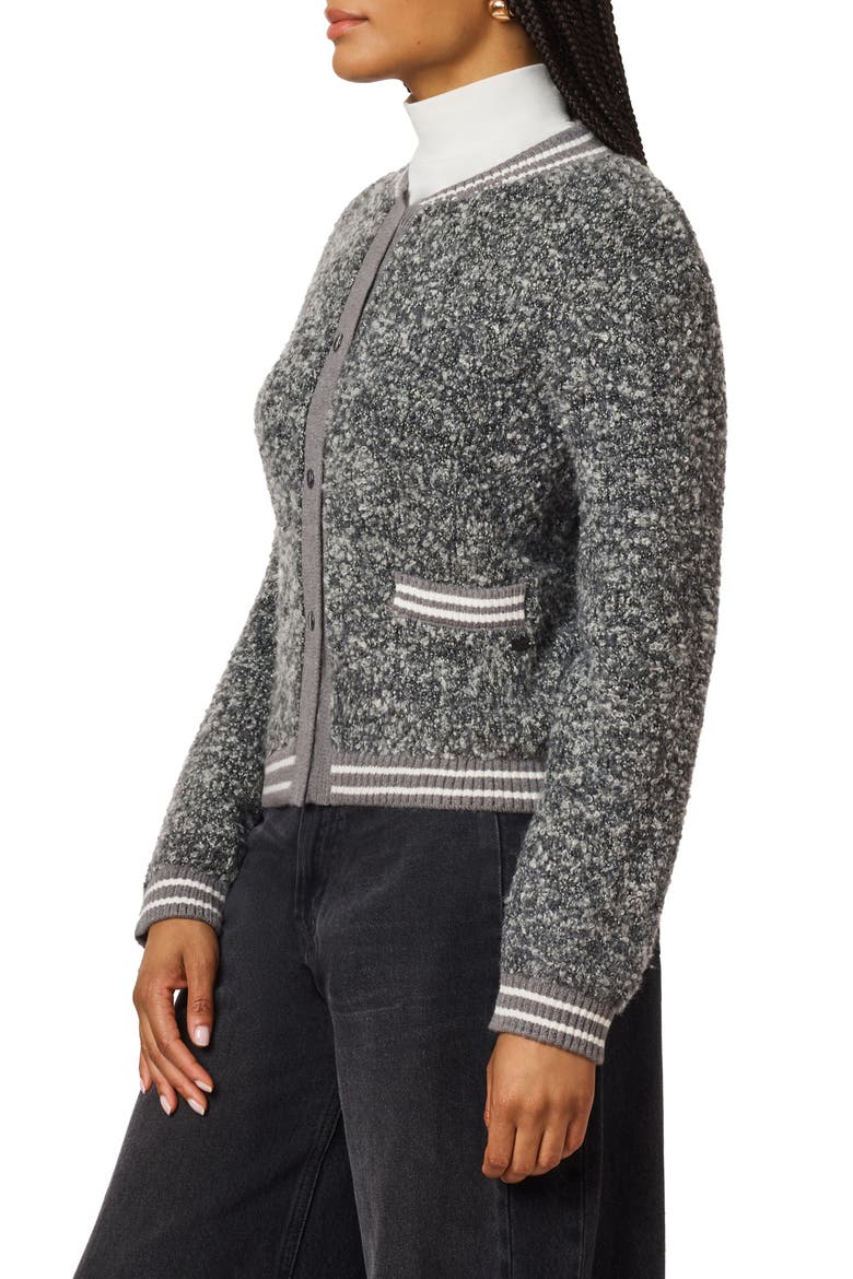 Bouclé Bomber Jacket, Alternate, color, THUNDERSTORM
