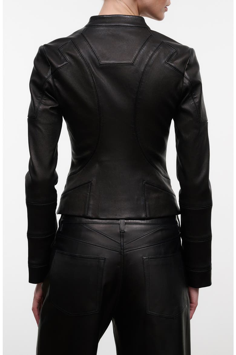 Blair Leather Jacket, Alternate, color, BLACK