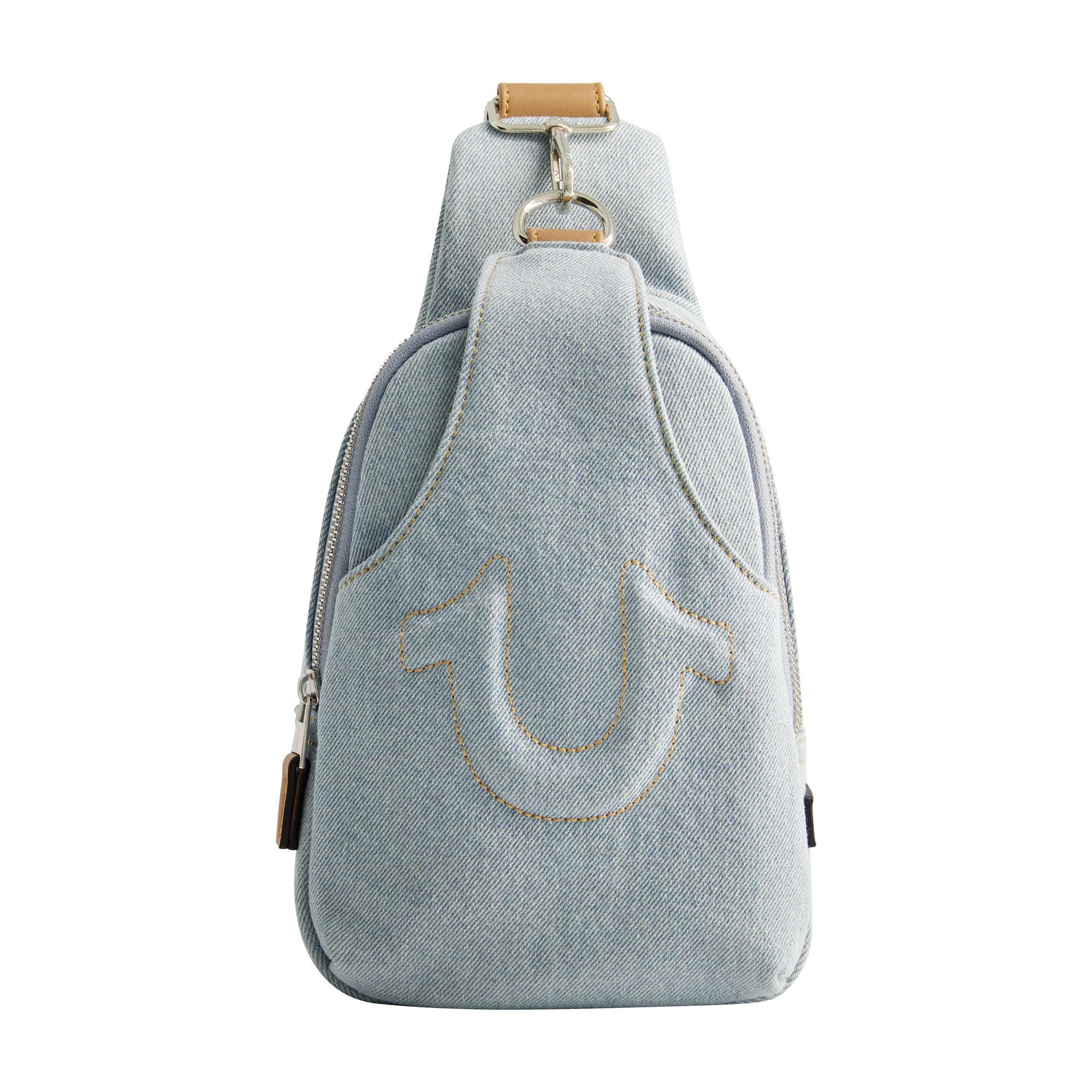 True Religion Stitched Horseshoe Sling, Main, color, Light Blue