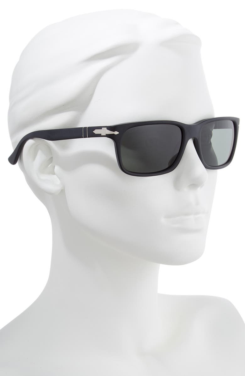 Persol 58mm Polarized Rectangle Sunglasses, Alternate, color, 