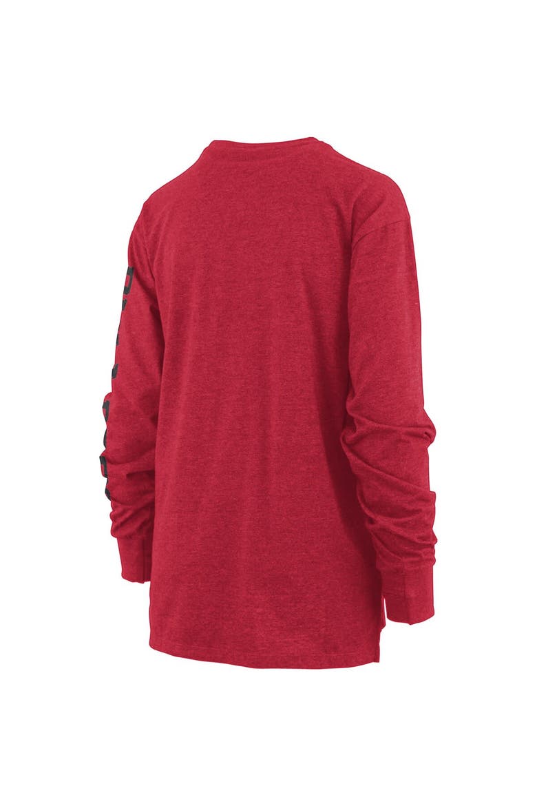 Women's Pressbox Red Georgia Bulldogs Two-Hit Canyon Long Sleeve T-Shirt, Alternate, color, Red