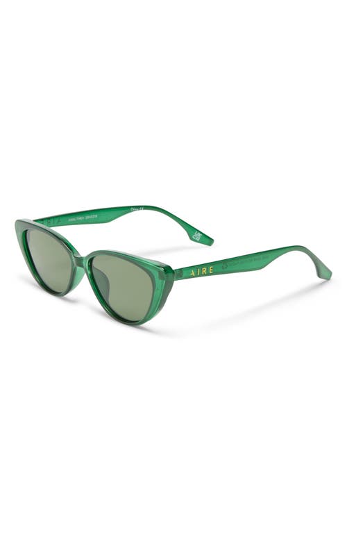 Aire Amalthea 55mm Cat Eye Sunglasses In Emerald/green Mono