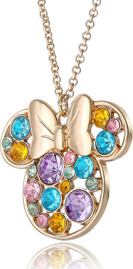 Fashion Multi-Color Stone Minnie Mouse Necklace