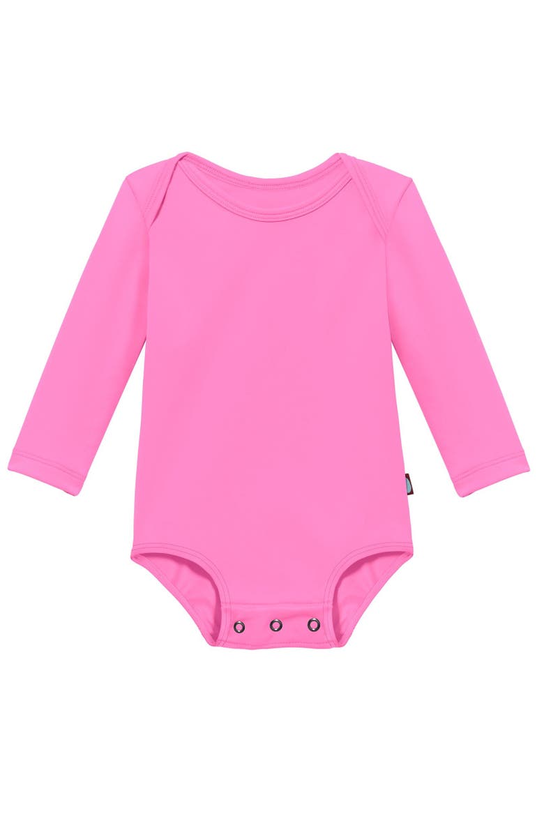 Baby Unisex UPF 50+ Rashguard Lap Bodysuit, Main, color, Medium Pink