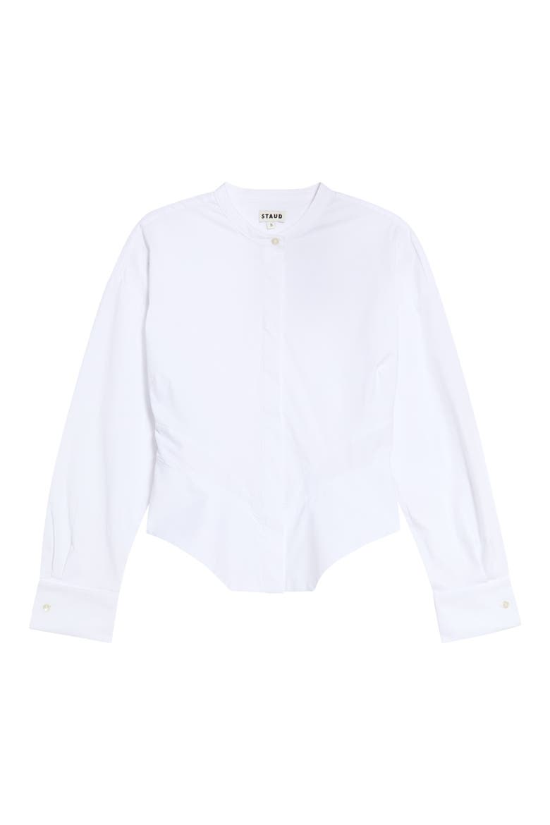 Rhys Stretch Cotton Shirt, Main, color, WHITE