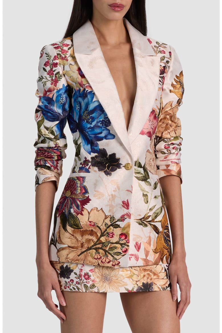 Denny Slim Notch Collar Boyfriend Blazer, Main, color, FALLEN PETALS LG