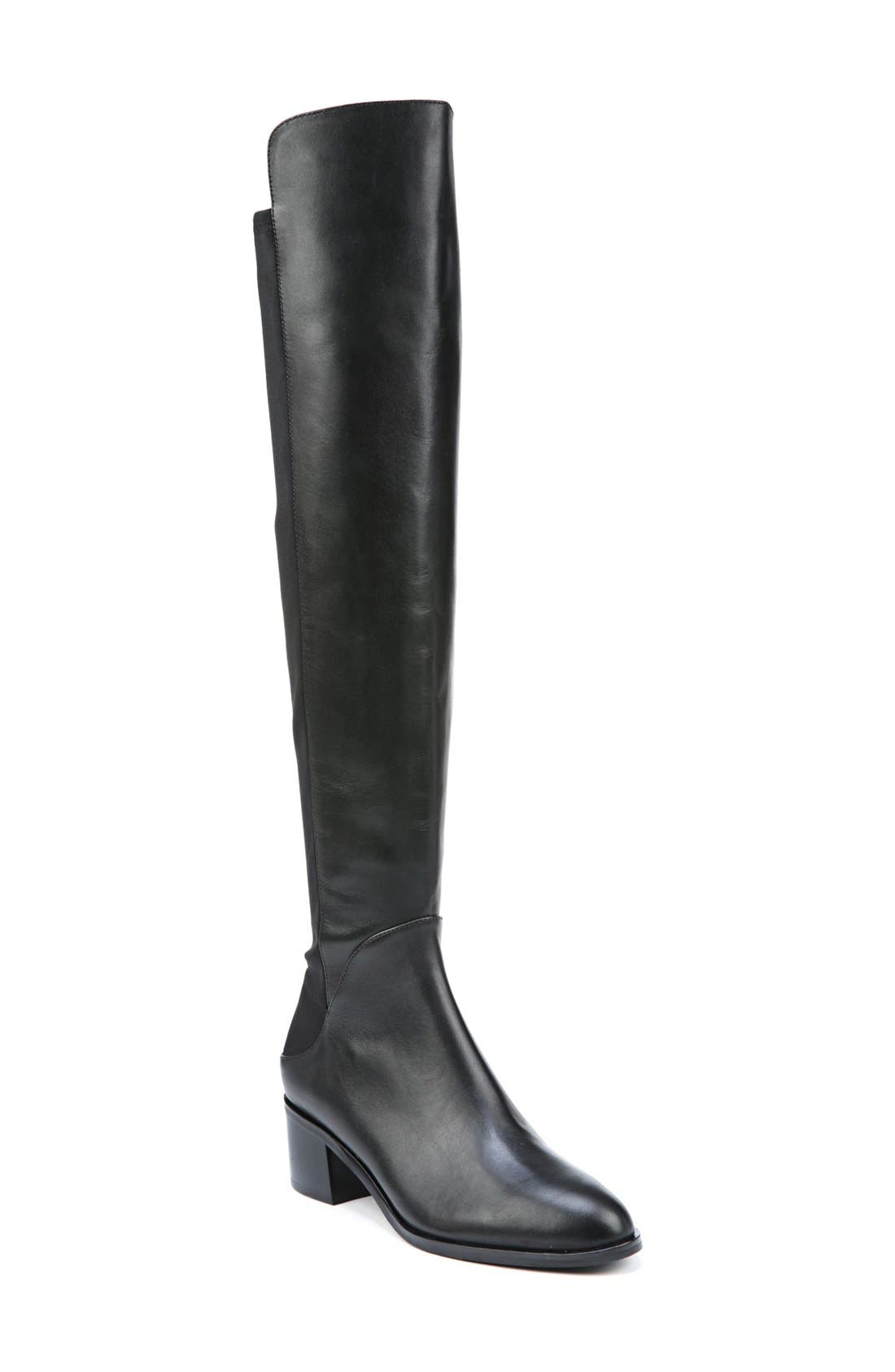 'Breanna' Over the Knee Boot, Main, color, BLACK
