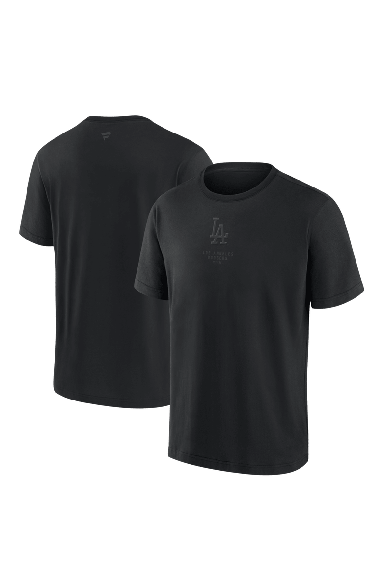 FANATICS Men's Fanatics Los Angeles Dodgers Black Out Heavyweight T-Shirt, Main, color, Black