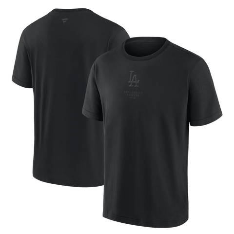 Men's Fanatics Los Angeles Dodgers Black Out Heavyweight T-Shirt