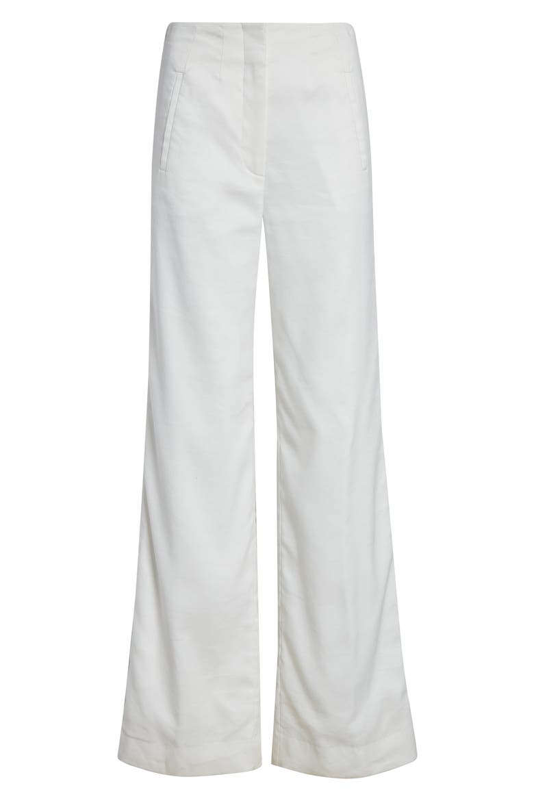 Jude Wide Leg Linen Blend Pants, Alternate, color, OFF WHITE