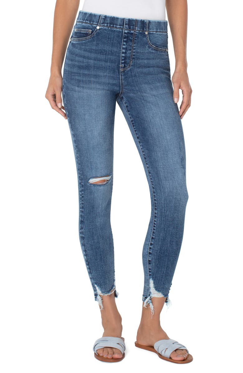 Liverpool Los Angeles Chloe High Waist Pull-On Ankle Skinny Jeans, Main, color, 