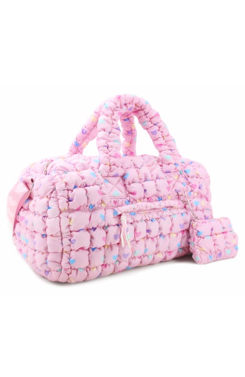 Omg Accessories Kids' Heart Scrunch Large Duffel Bag & Keychain Set