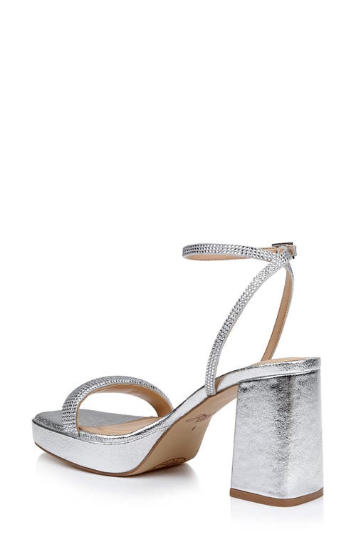 Jewel Badgley Mischka Women's Teddi Platform Sandals In Silver Textile