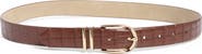 Vince Camuto Croc Embossed Faux Leather Belt