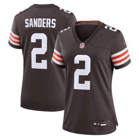 Women's Nike Shedeur Sanders  Brown Cleveland Browns Team Game Jersey