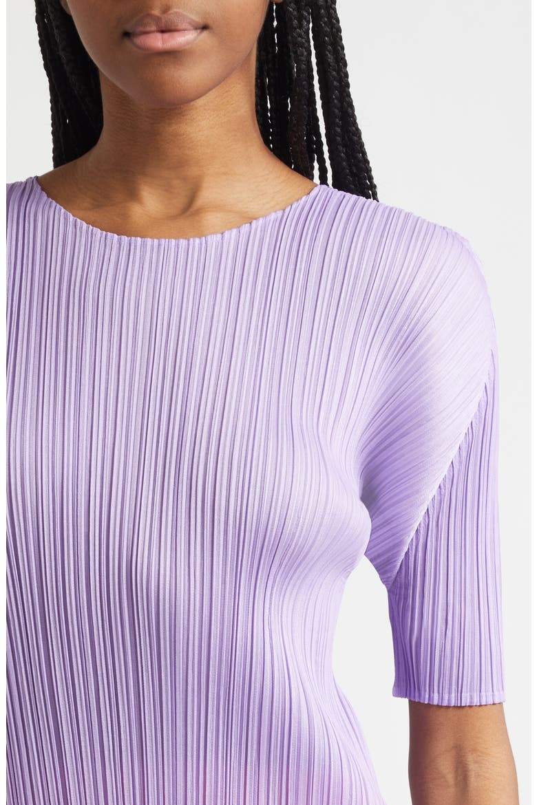 Monthly Colors April Pleated Top, Alternate, color, LIGHT PURPLE