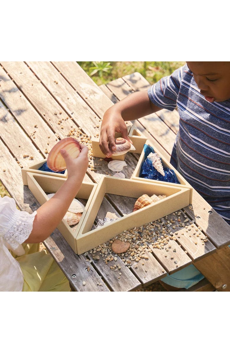 Kaplan Early Learning Company Discovery Triangles - Natural - 6 Pieces, Alternate, color, Beige