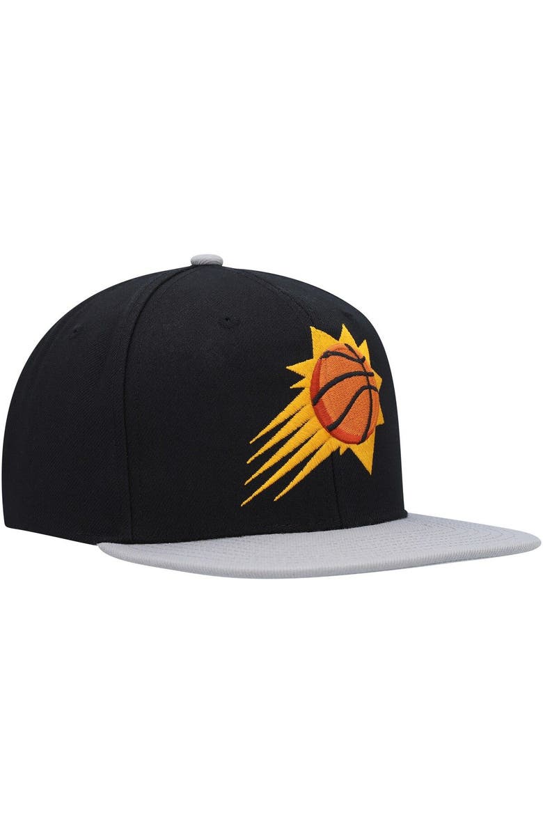 Mitchell & Ness Men's Mitchell & Ness Black/Gray Phoenix Suns Essentials Core Two-Tone Basic Snapback Hat, Alternate, color, 